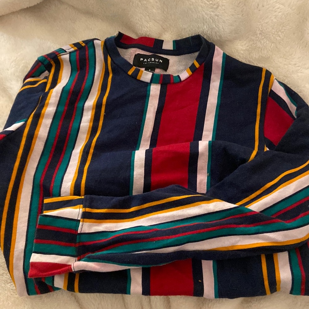 Pacsun unisex striped long sleeved tee